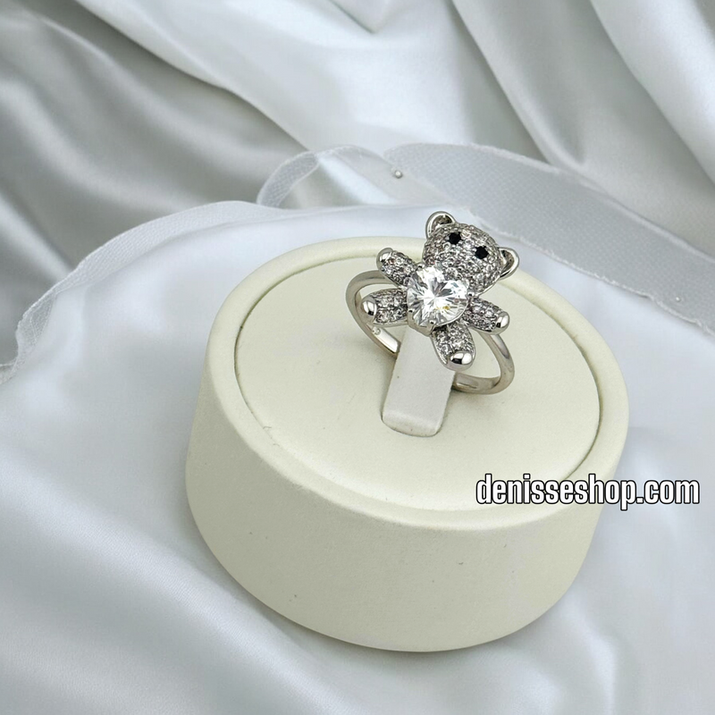 14K WOMEN/SILVER BEAR RING RG329