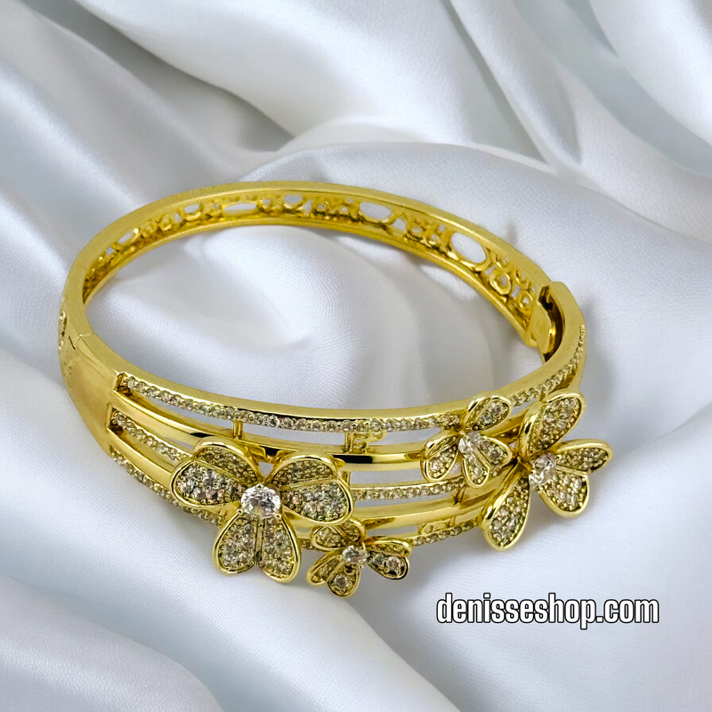 14K / BANGLE/ FLOWER BRACELET BR547