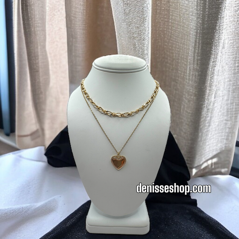 14K HEART NECKLACE SET C12