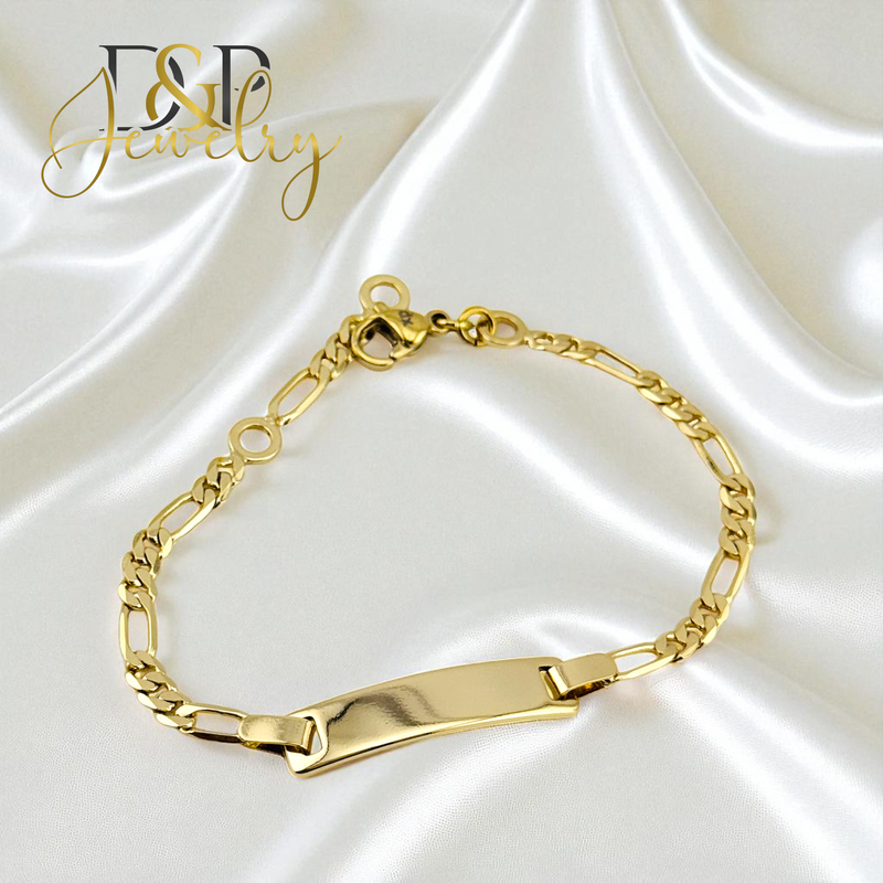 14K GOLD/KIDS PLATE BRACELET BR805