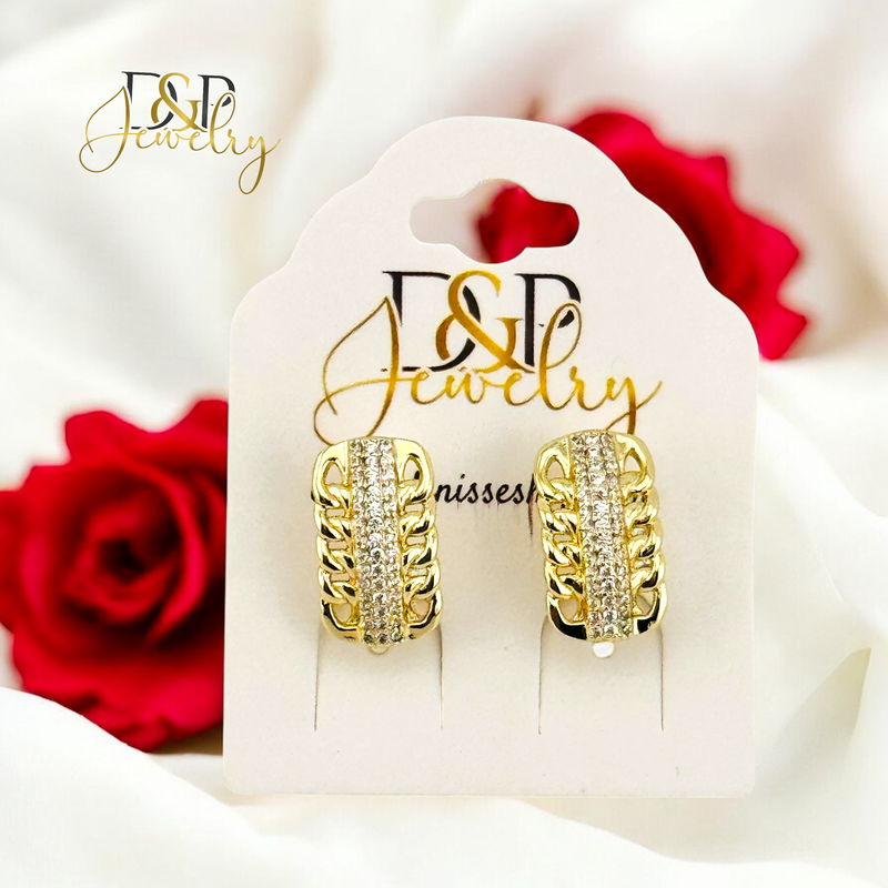 14K FANCY DESIGN EARRING E882