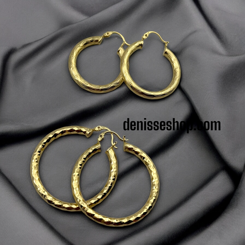 14K SMALL GOLD HOOPS HP384