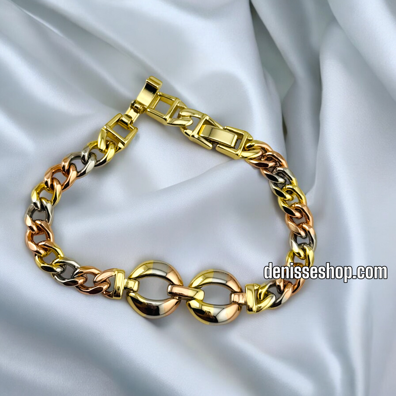 14K /WOMAN TRICOLOR BRACELET BR559