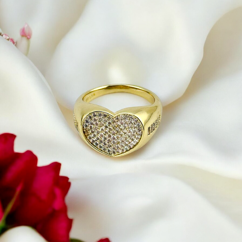 14K WOMEN HEART RING RG347