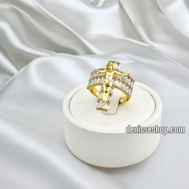 14K WOMEN LUXURY CRUCIFIX RING RG346