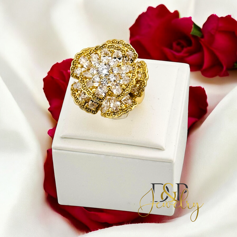 14K FLOWER RING RG378