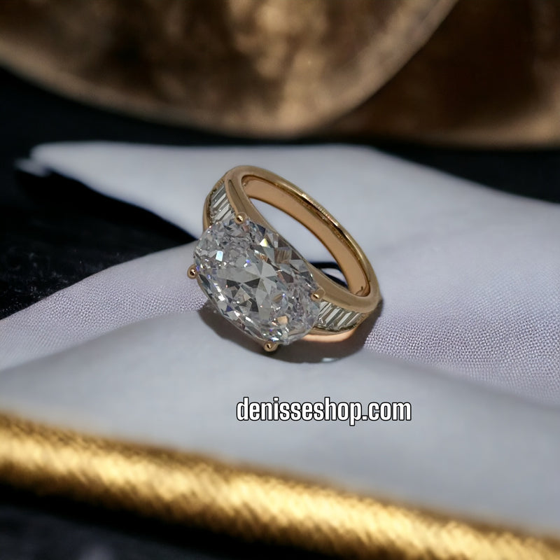 18K White Stone Ring RG91