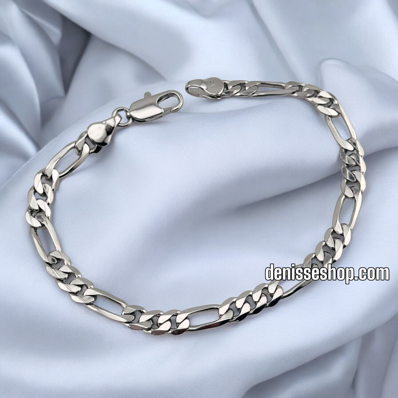 FIGARO CUBAN SILVER BRACELET 8&