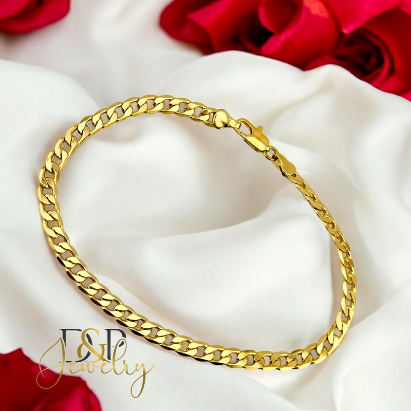 14K CUBAN BRACELET 5MM BR723