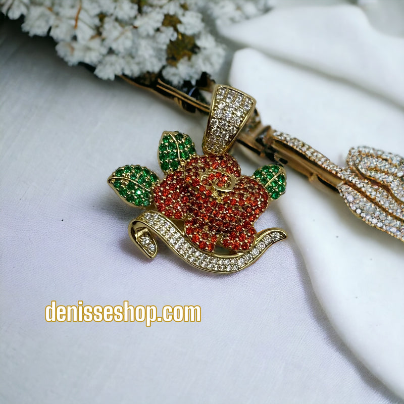 18K Rose Pendant P160