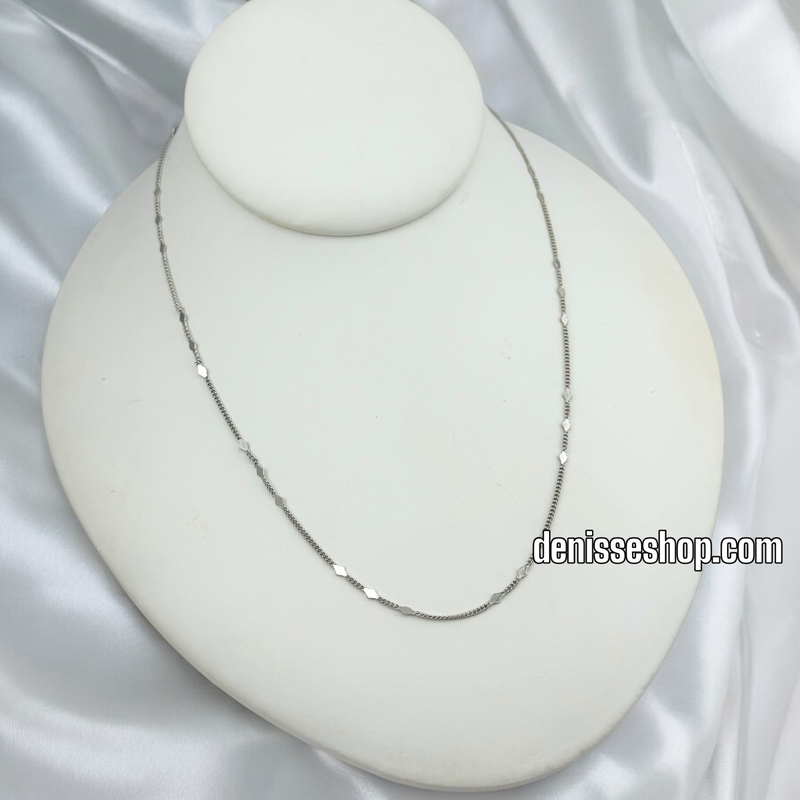 14K SILVER THIN MIRROR DESIGN CHAIN CH061