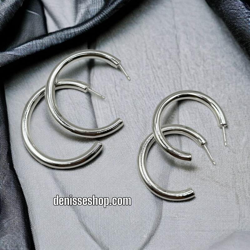 SILVER HOOPS HP344