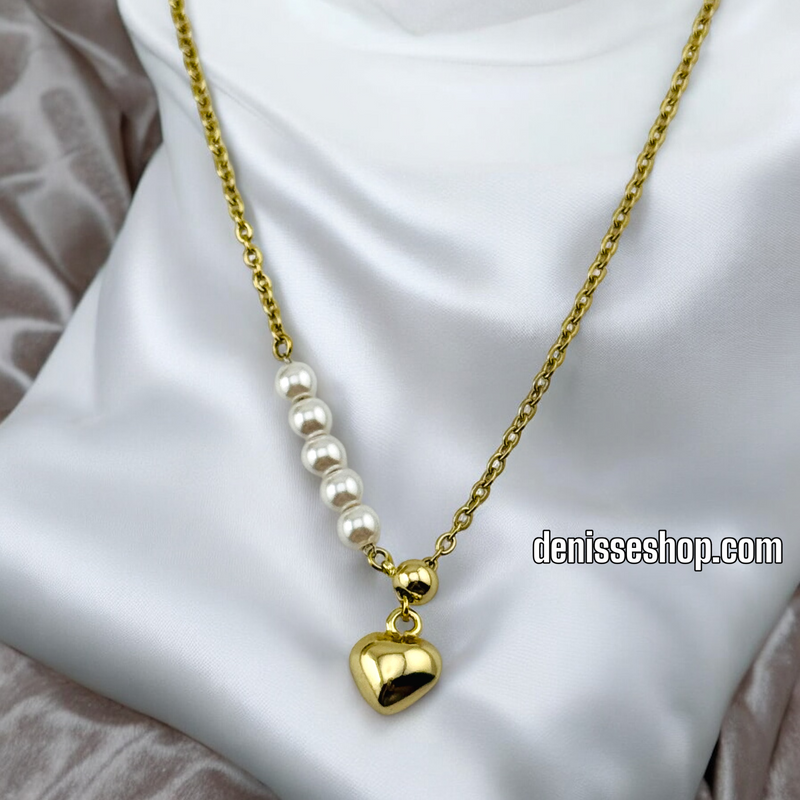 14K HEART NECKLACE N75