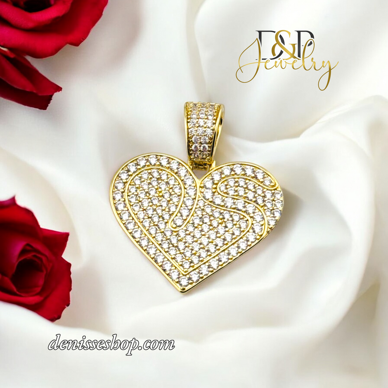 14K HEART PENDANT P668