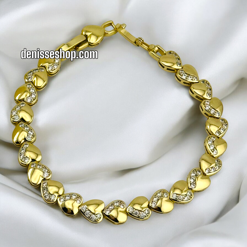 14K /WOMAN HEART LINK BRACELET BR578