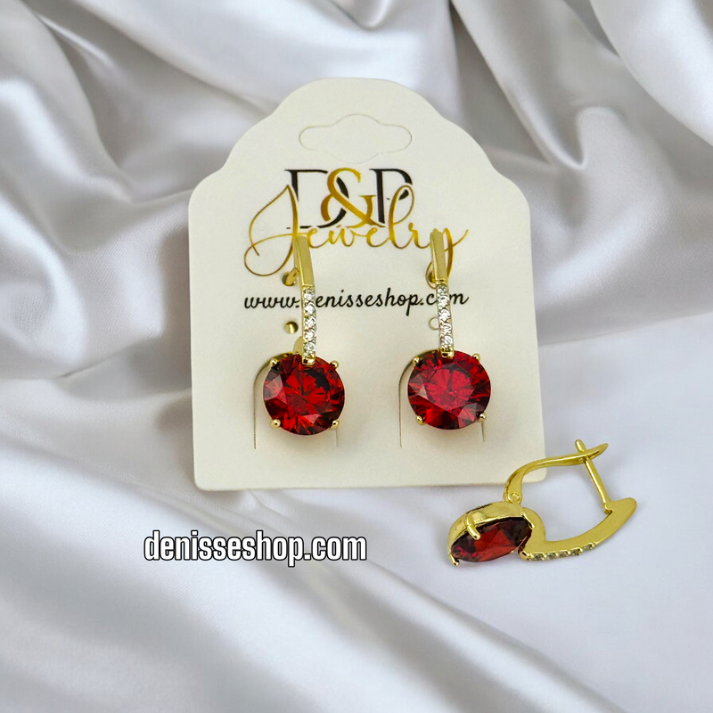 14K RED EARRING E703