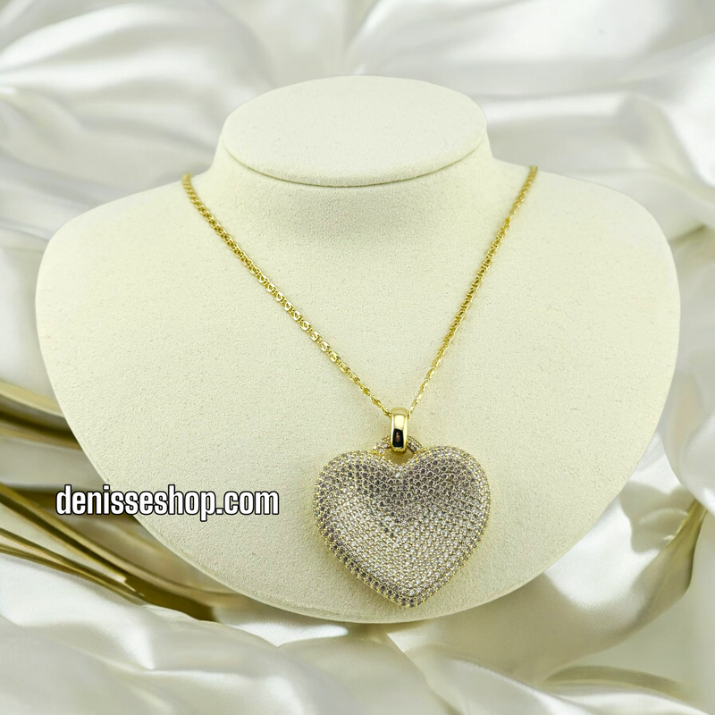 14K HEART NECKLACE N26