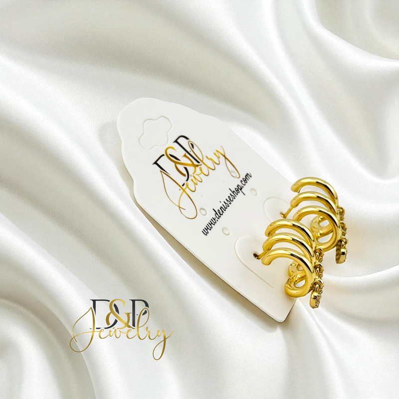 14K FASHION TINY HEART HOOP HP715