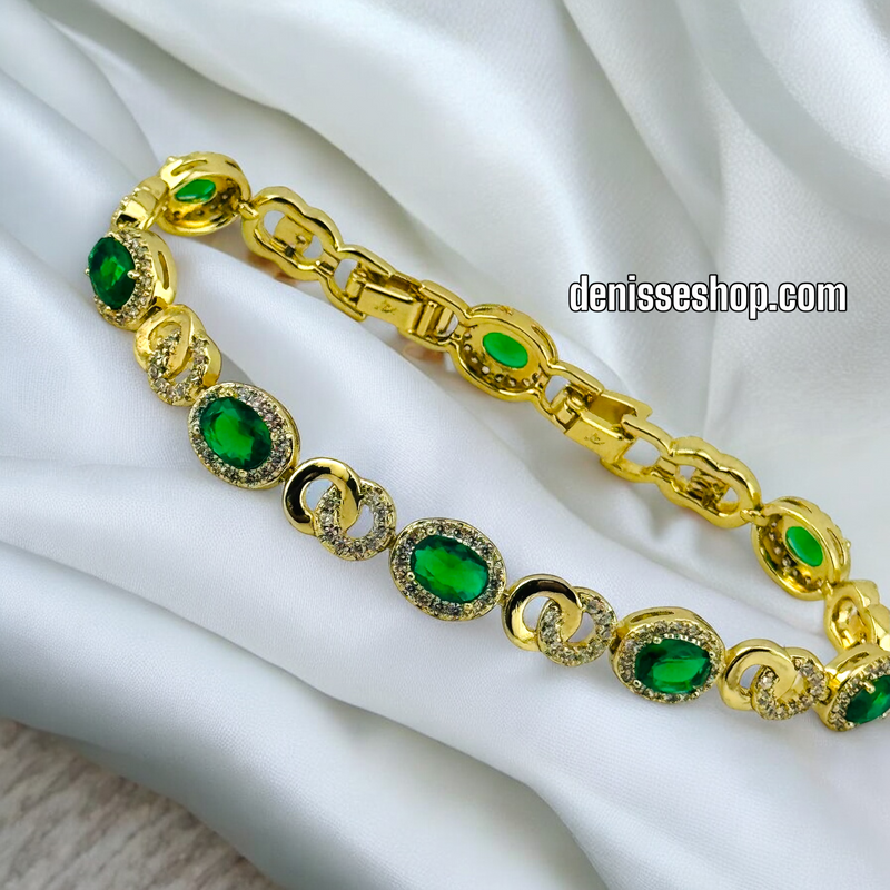 14K GREEN DESIGN BRACELET BR494