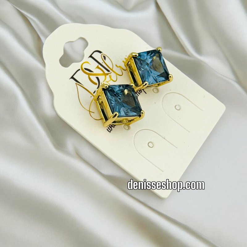 14K BLUE EARRING E580