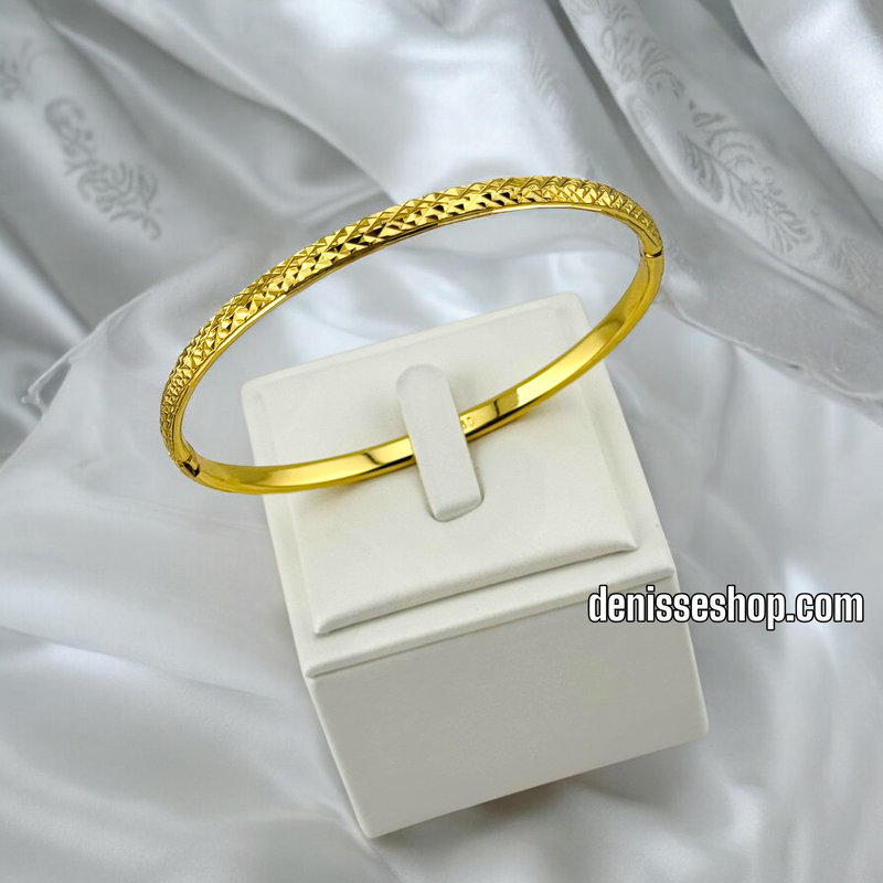 14K FASHION GOLD BANGLE BR484