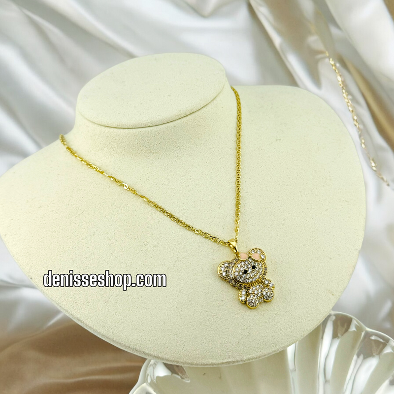 14K GOLD  CUTE BEAR PENDANT P484