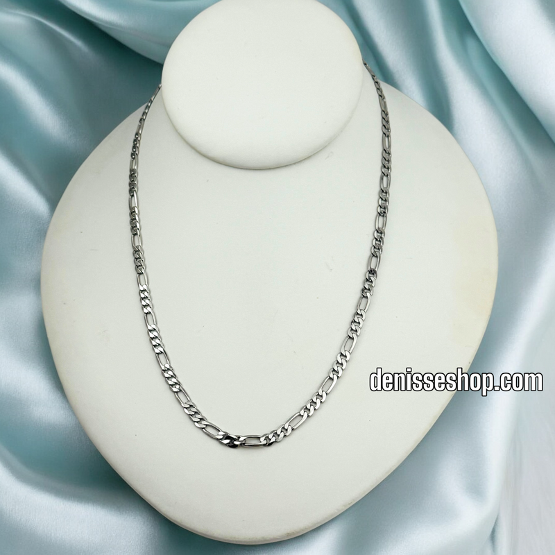 14K SILVER FIGARO DESIGN CHAIN 3MM CH058