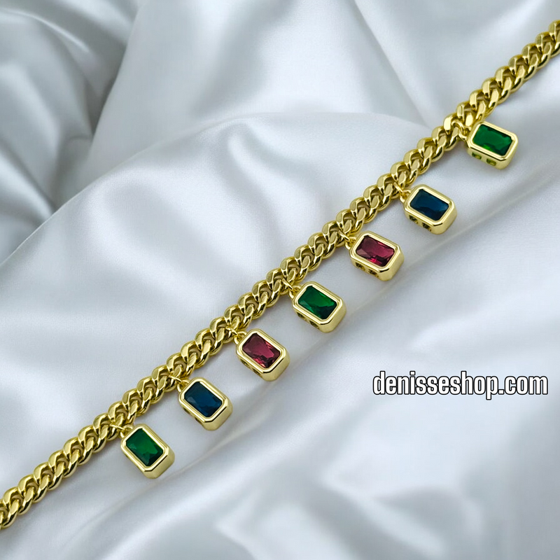 14K GOLD MULTI COLOR BRACELET BR472