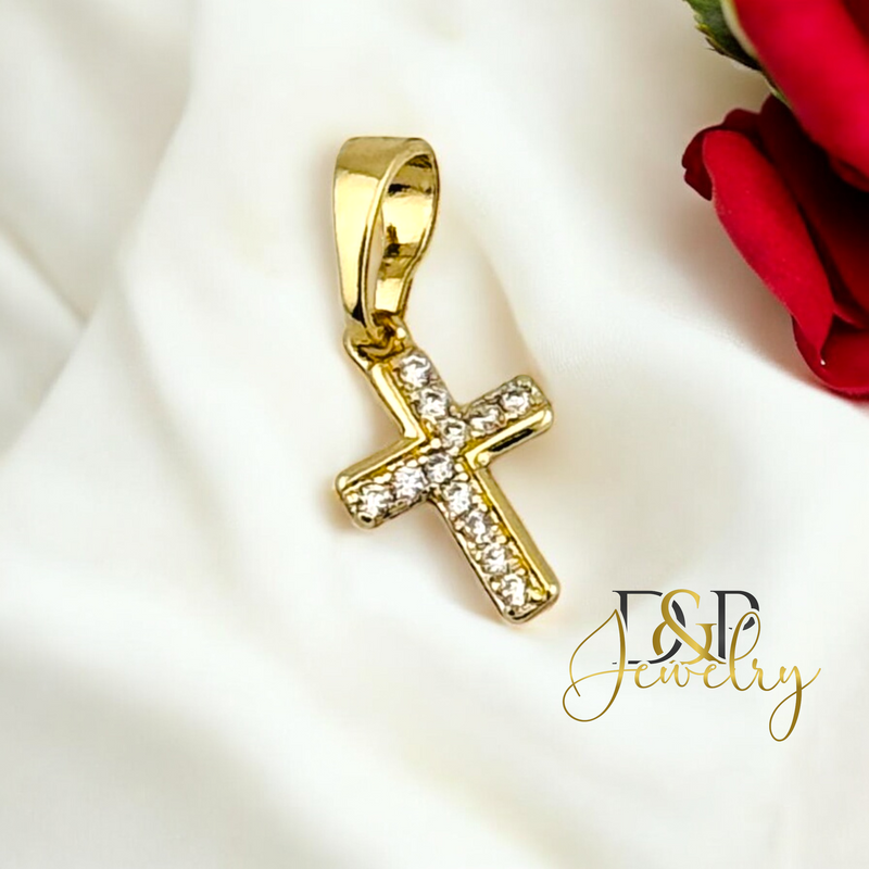 14K TINY CROSS PENDANT P832