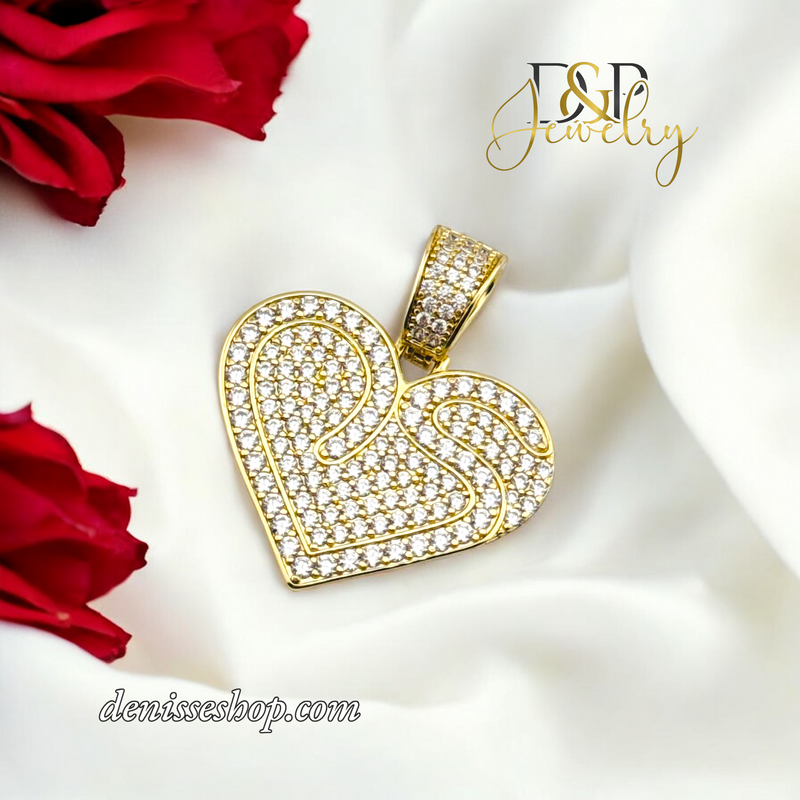 14K HEART PENDANT P668