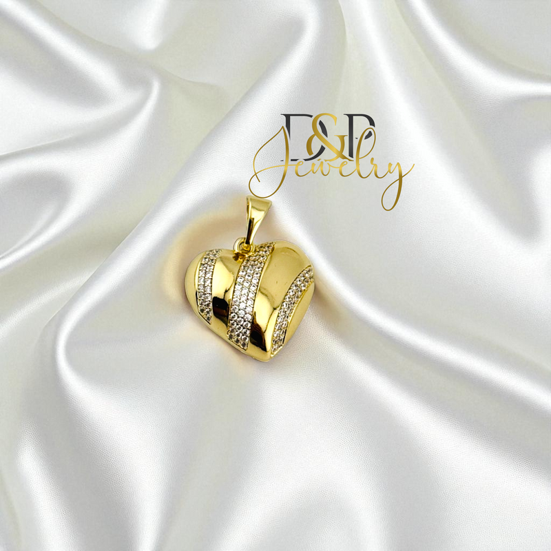 14K GOLD HEART PENDANT P895