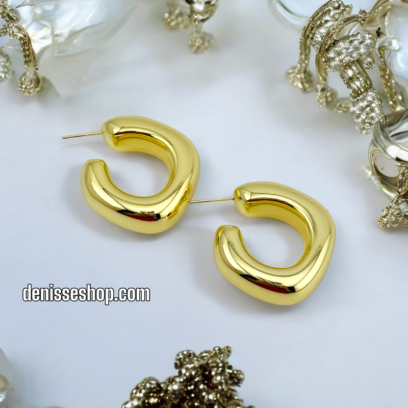 14K FASHION GOLD EARRING E598