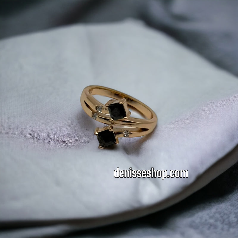 18K Black Stone Ring