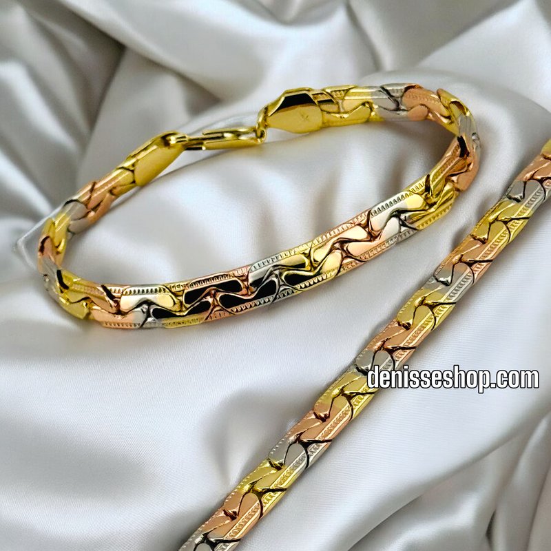 14K /WOMAN TRICOLOR BRACELET BR565