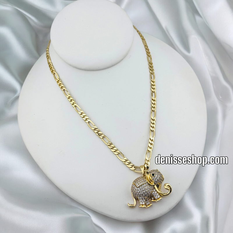 14K ELEPHANT WOMEN BIG PENDANT P661