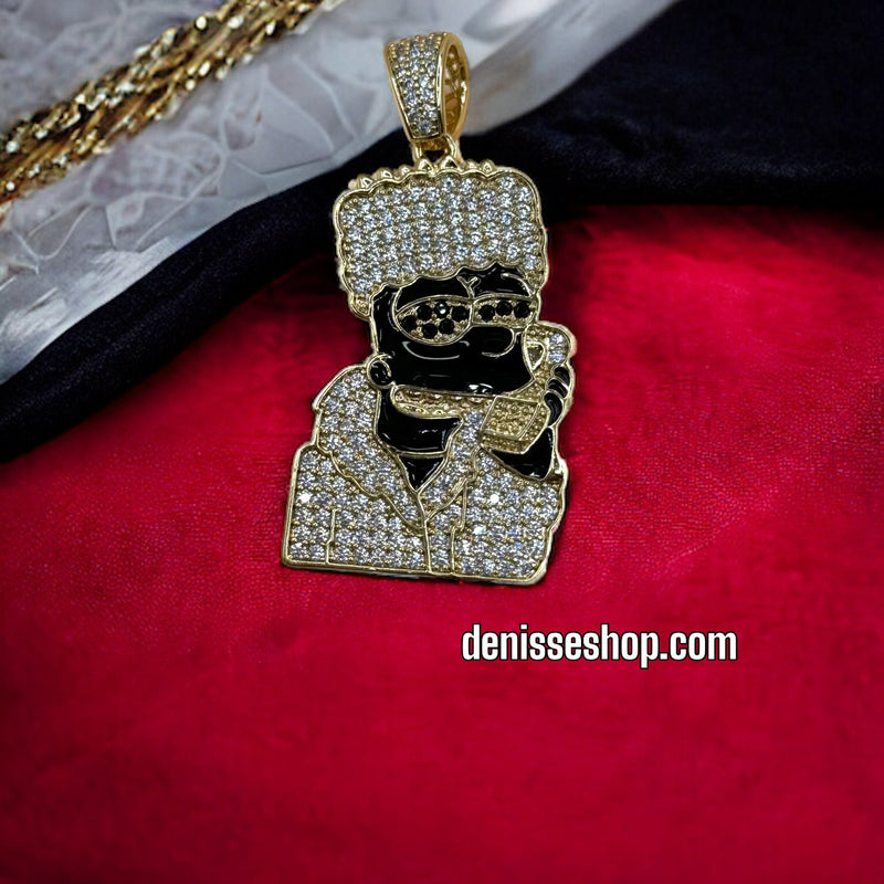 14K HIP HOP MEN PENDANT P244 (CHAIN NO INCLUDED)