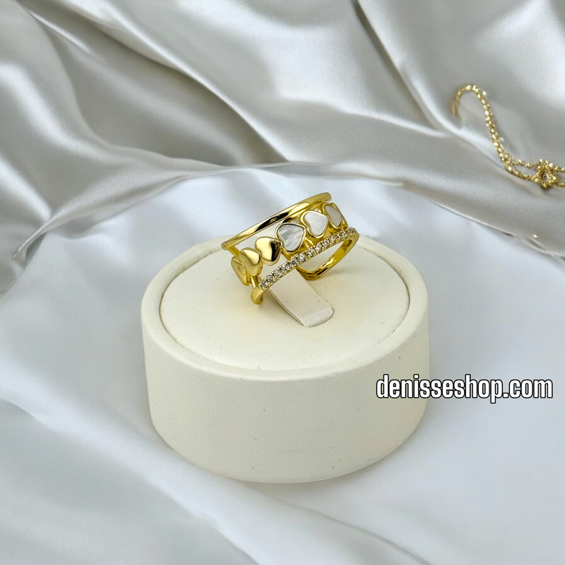 14K WOMEN HEARTS RING RING RG296