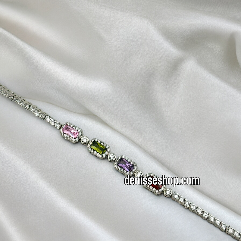 SILVER COLORFUL BRACELET BR410