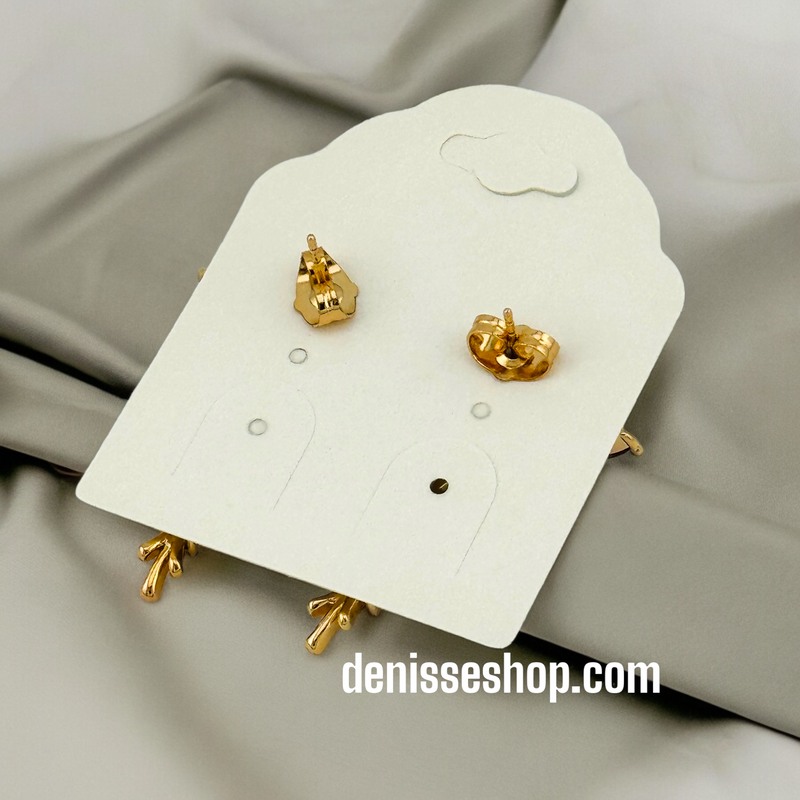 14K FLOWER EARRINGS E487