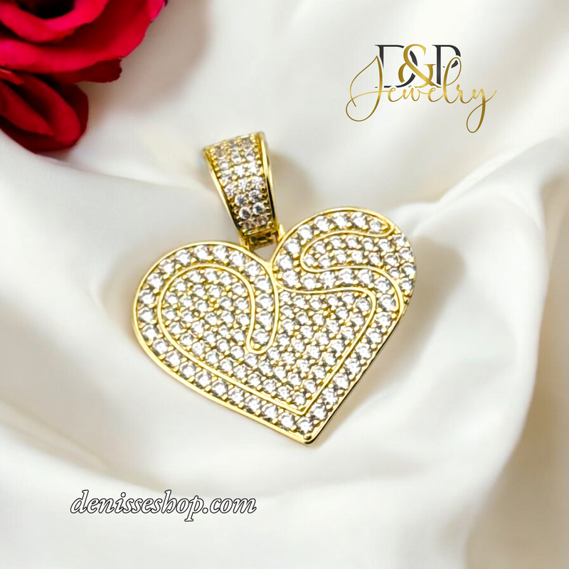 14K HEART PENDANT P668