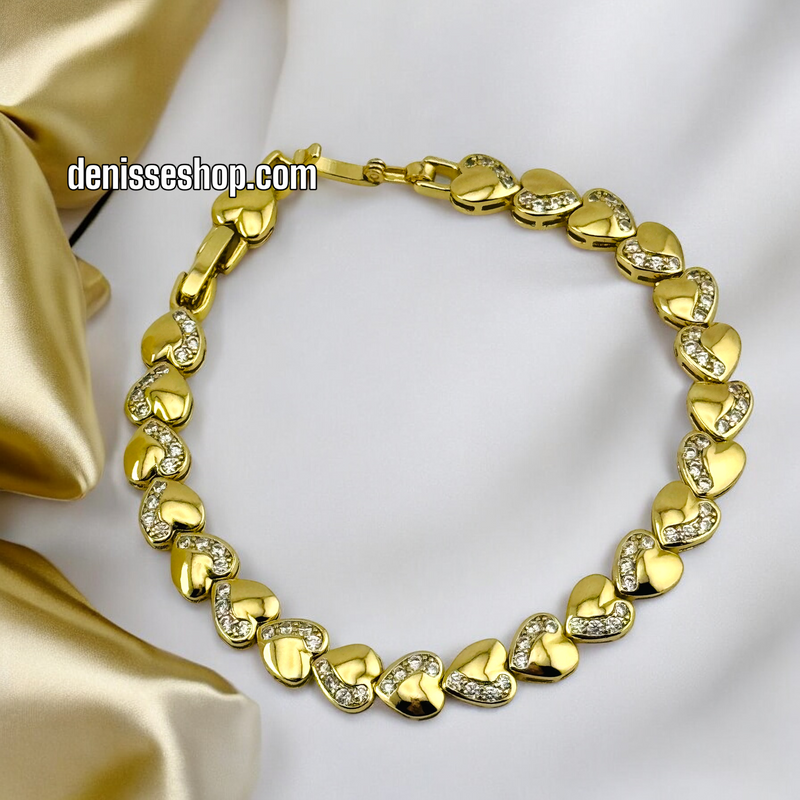 14K /WOMAN HEART LINK BRACELET BR578