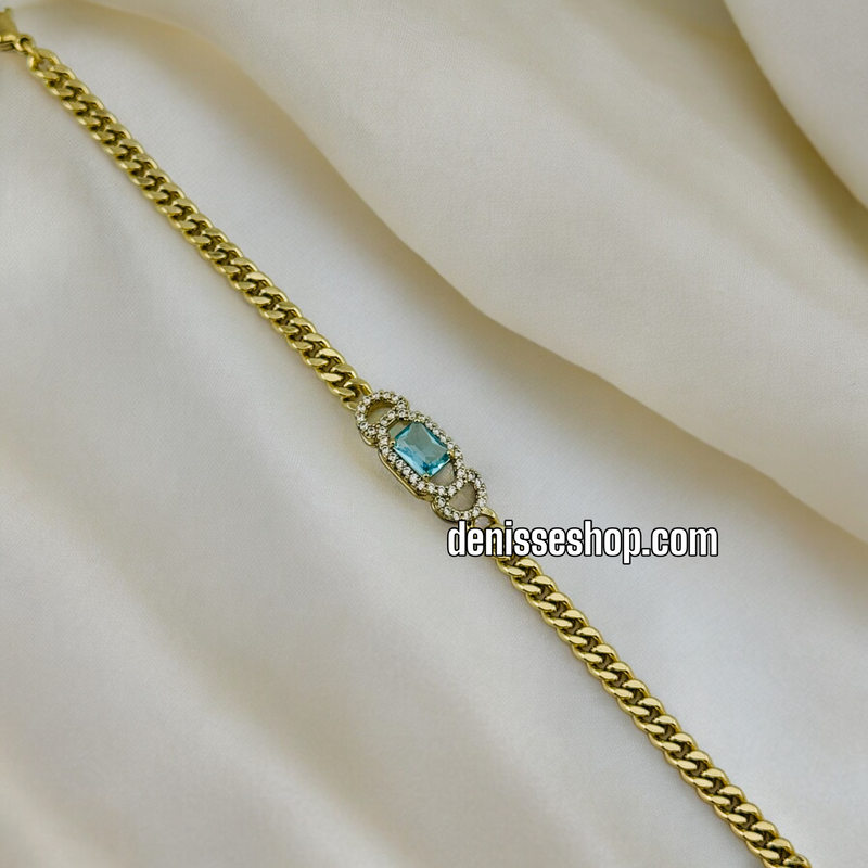 14K LIGHT BLUE BRACELET BR390