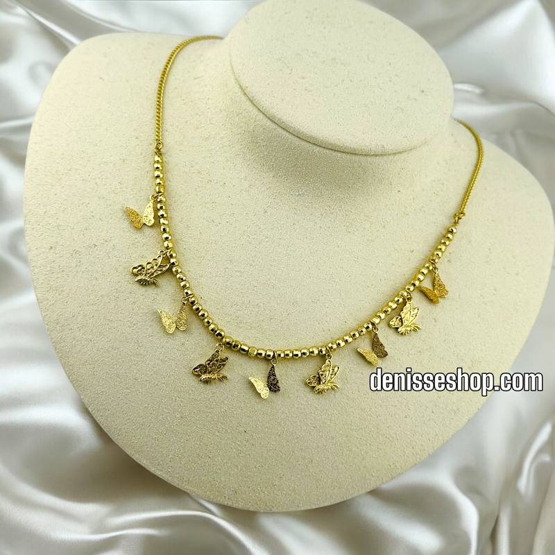 14K BUTTERFLY NECKLACE N135