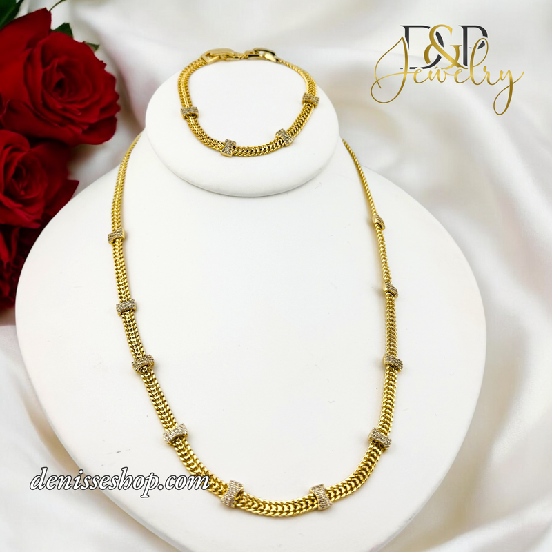 14K FASHION GOLD NECKLACE SET N242