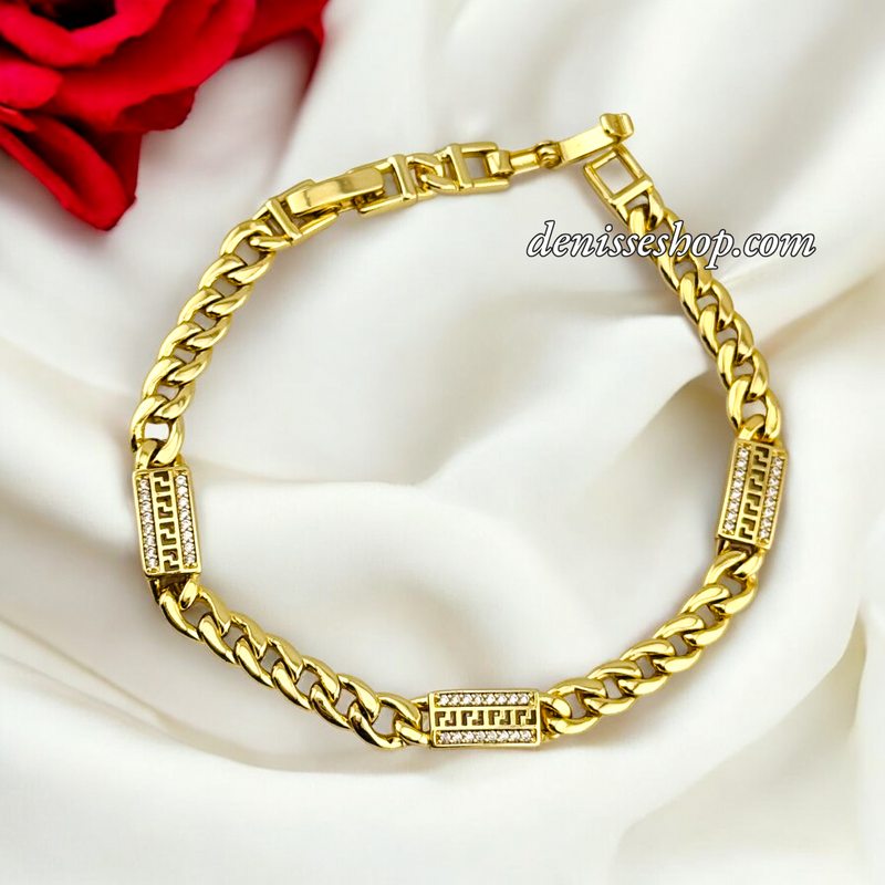 14K CUBAN DESIGN BRACELET BR669