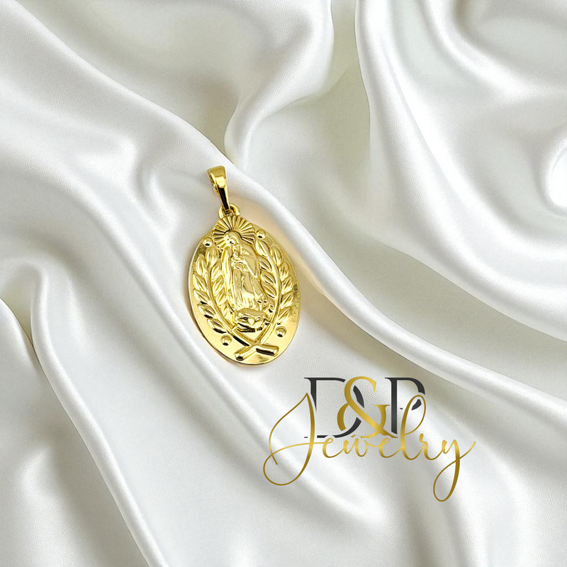 14K WOMEN / MEN VIRGIN MARY PENDANT P730