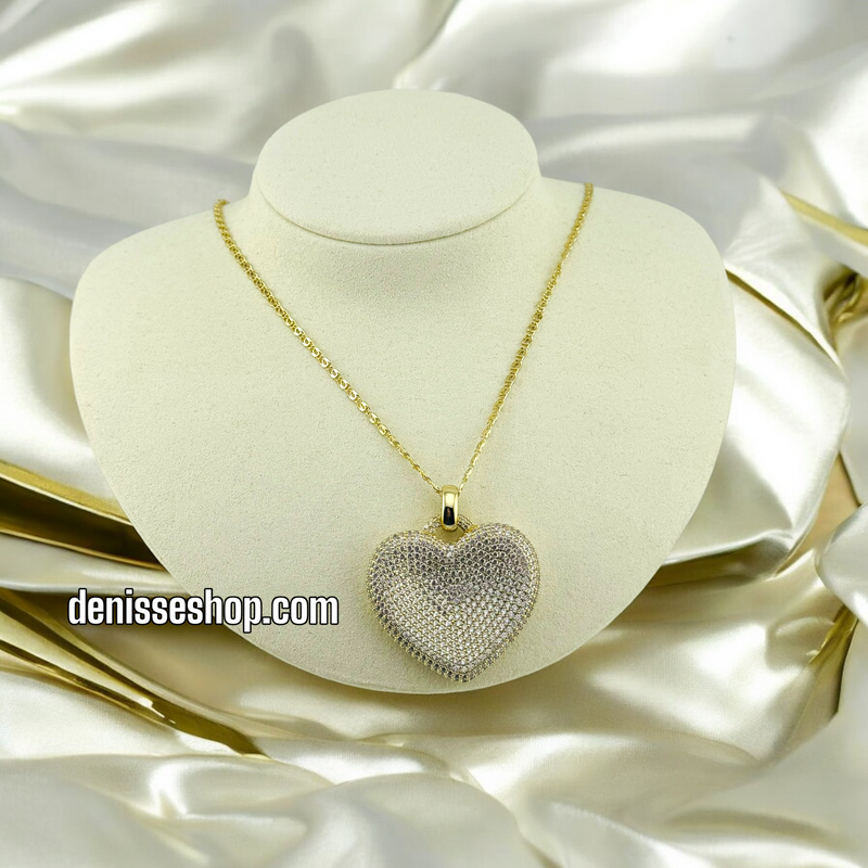 14K HEART NECKLACE N26