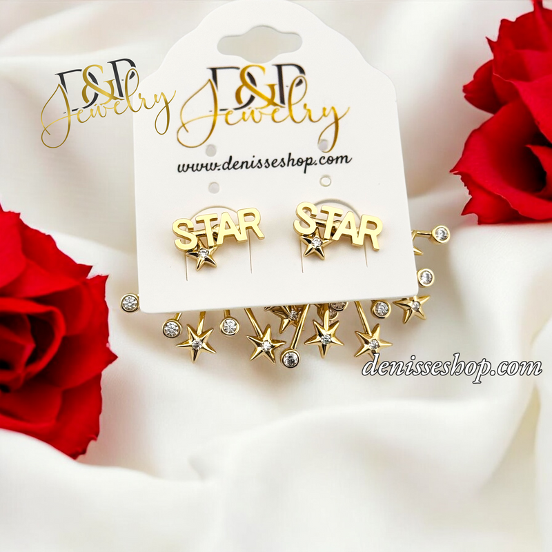 14K FASHION STAR EARRING E811