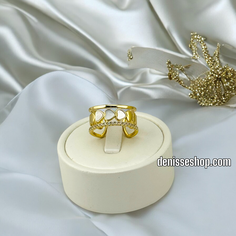 14K WOMEN HEARTS RING RING RG296