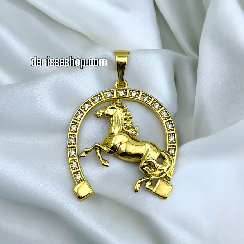 14K HORSE MEN PENDANT P432